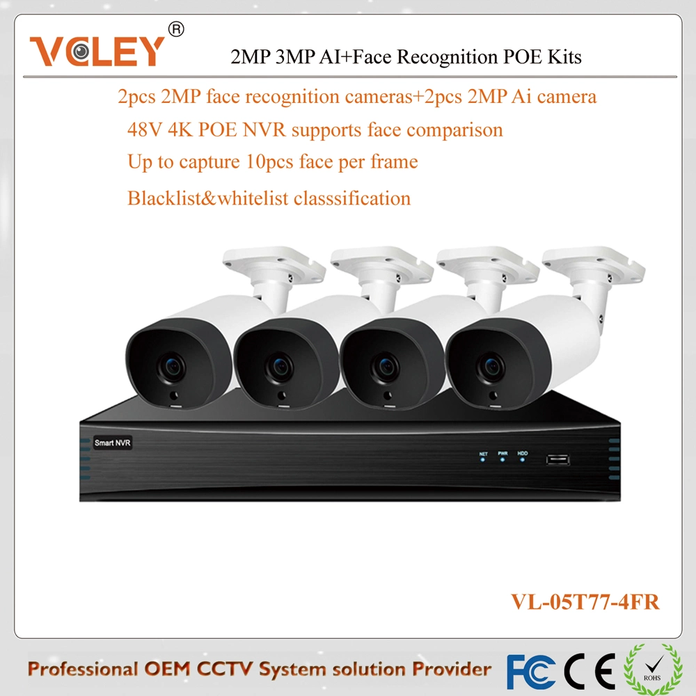 CCTV IP Camera DVR NVR Recorder Kit Face Recognition System