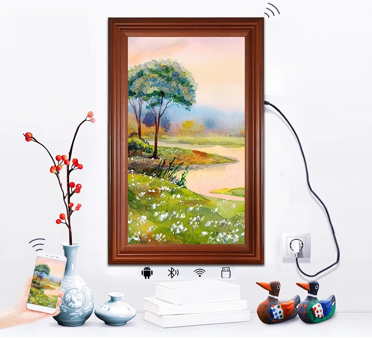 Frame Intelligent Digital Art Museum 21.5 Inch WiFi Digital Photo Frame Android for School Restaurant