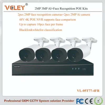 CCTV IP カメラ DVR NVR レコーダー キット 顔認識システム